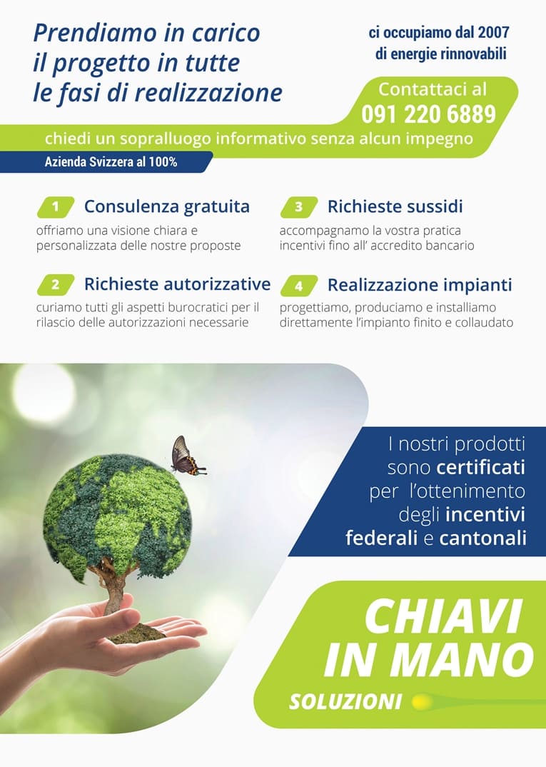 Incentivi per installazione impianto fotovoltaico a Bellinzona